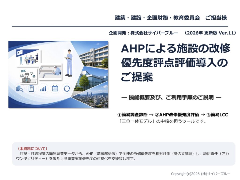 簡易調査診断-AHPによる改修優先度評点評価